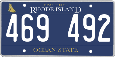 RI license plate 469492