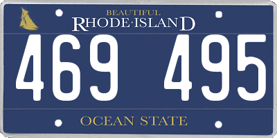 RI license plate 469495