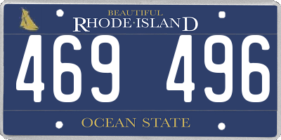 RI license plate 469496