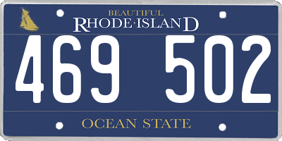 RI license plate 469502