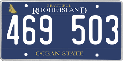 RI license plate 469503