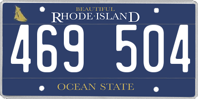 RI license plate 469504