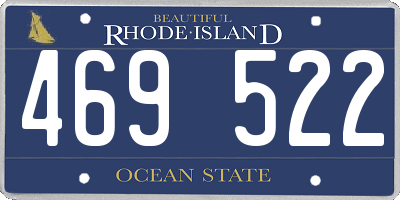 RI license plate 469522