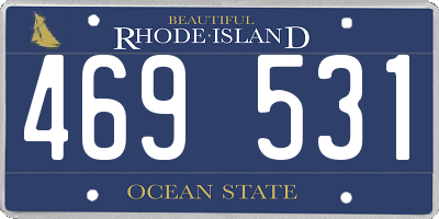 RI license plate 469531
