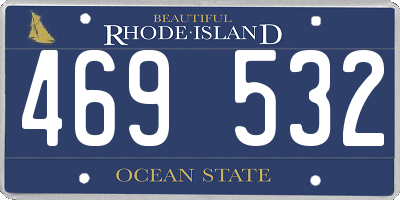 RI license plate 469532