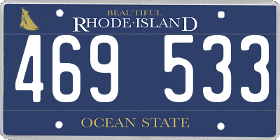 RI license plate 469533