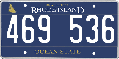 RI license plate 469536