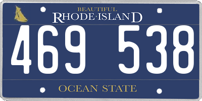 RI license plate 469538