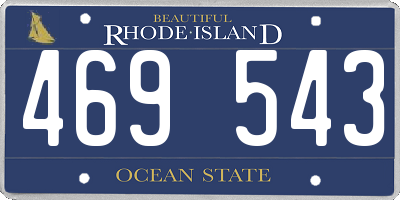 RI license plate 469543