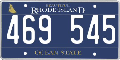 RI license plate 469545