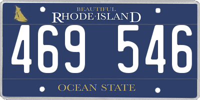 RI license plate 469546