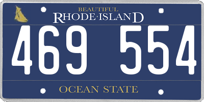 RI license plate 469554