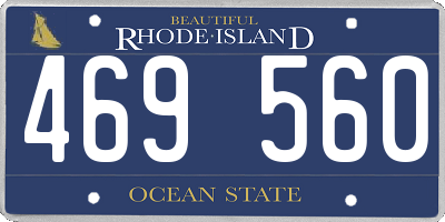 RI license plate 469560