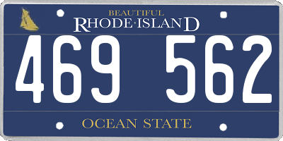 RI license plate 469562