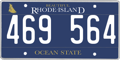 RI license plate 469564