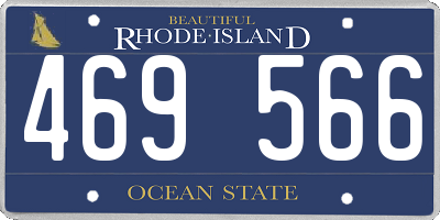 RI license plate 469566