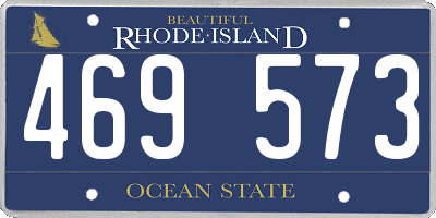 RI license plate 469573
