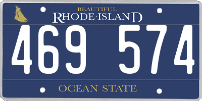 RI license plate 469574