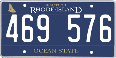 RI license plate 469576