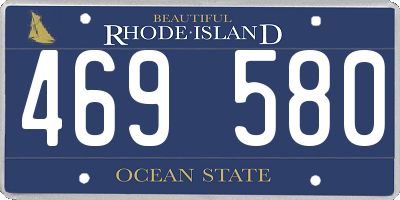 RI license plate 469580