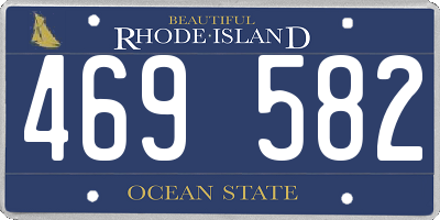 RI license plate 469582