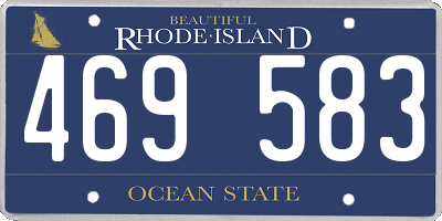 RI license plate 469583