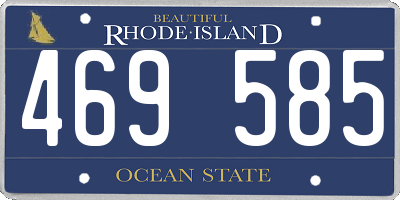 RI license plate 469585