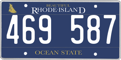 RI license plate 469587