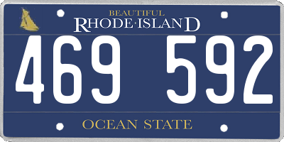RI license plate 469592