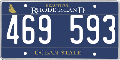 RI license plate 469593