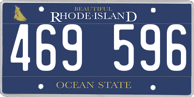 RI license plate 469596