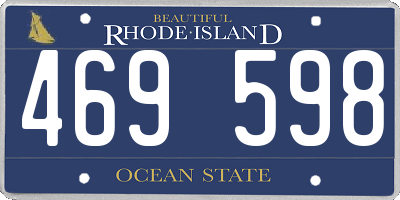RI license plate 469598