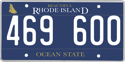 RI license plate 469600
