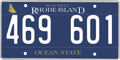 RI license plate 469601