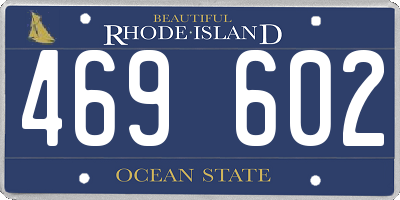 RI license plate 469602