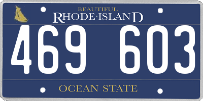 RI license plate 469603