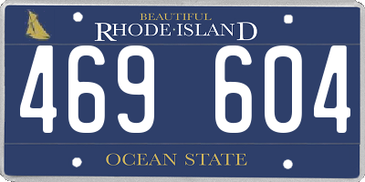 RI license plate 469604