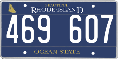 RI license plate 469607