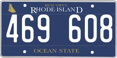 RI license plate 469608