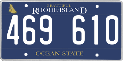 RI license plate 469610