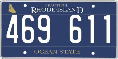 RI license plate 469611