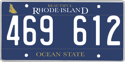 RI license plate 469612