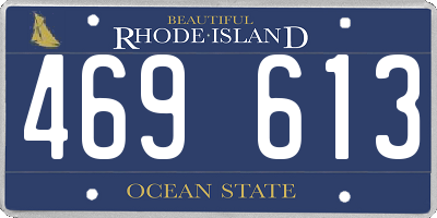 RI license plate 469613