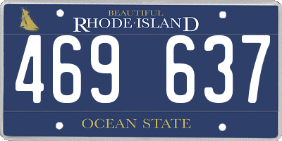 RI license plate 469637
