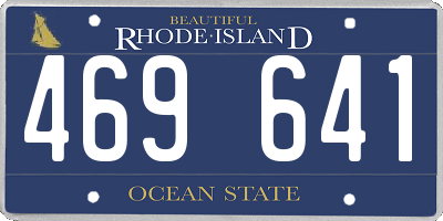 RI license plate 469641