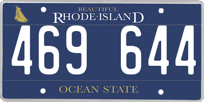 RI license plate 469644