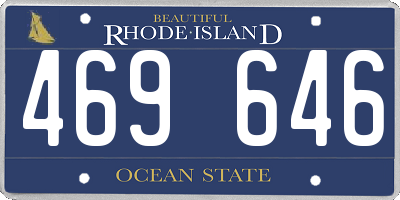 RI license plate 469646