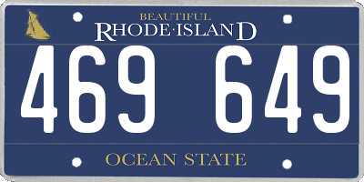 RI license plate 469649
