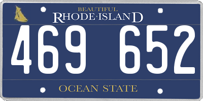 RI license plate 469652