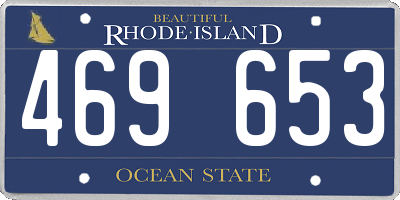 RI license plate 469653